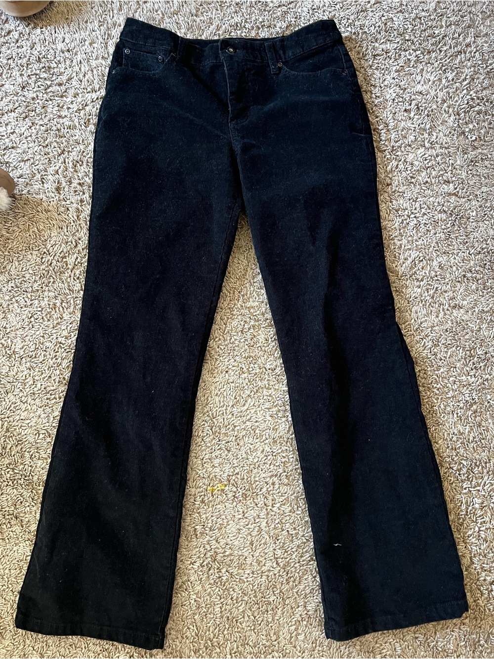St. John's Bay Black Corduroy Flared Jeans